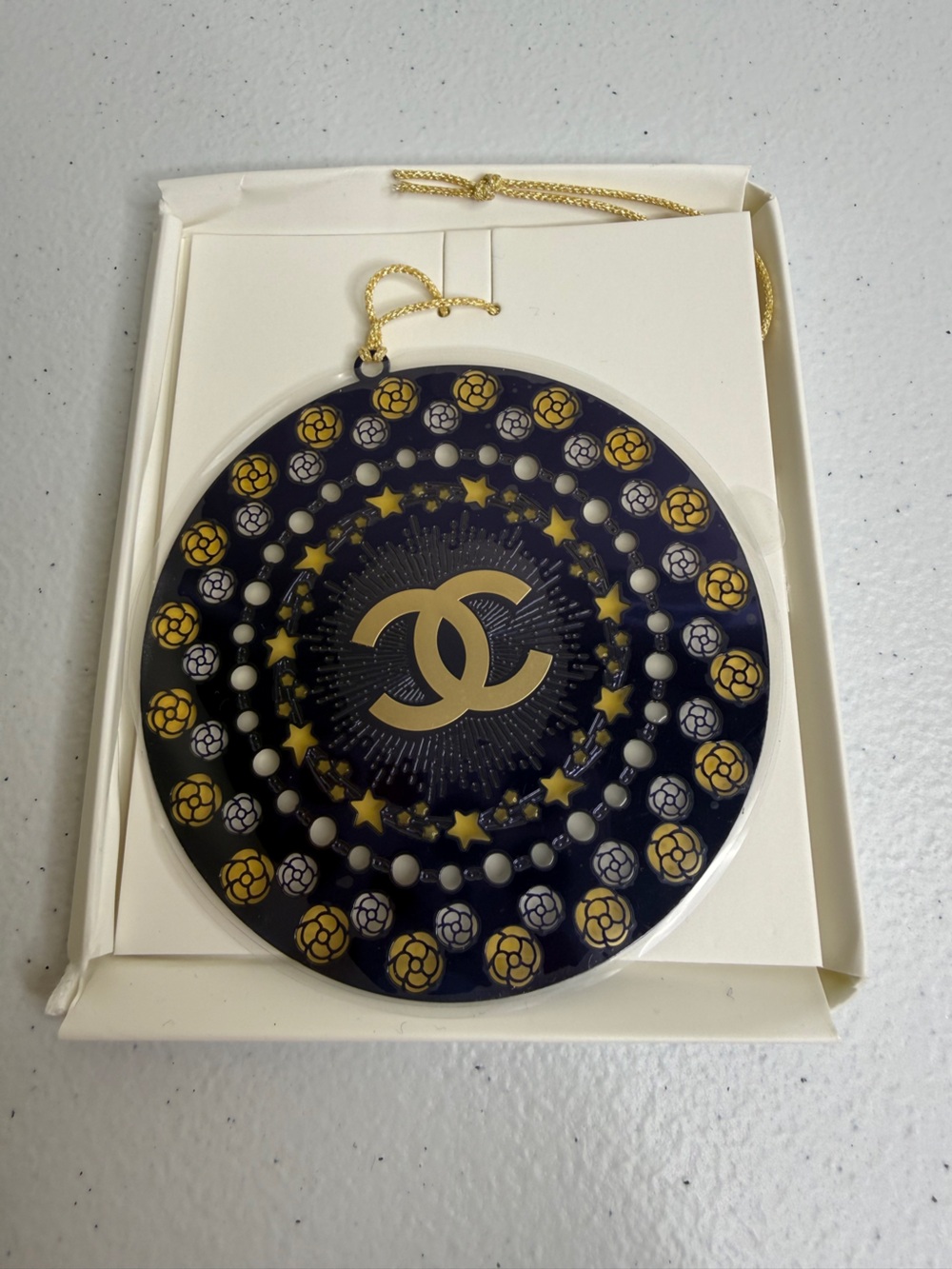 NIB Chanel Navy & Gold 2025 Ornament